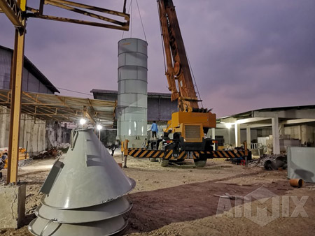 Aimix 30 t/h dry mortar mixing plant in Indonesia