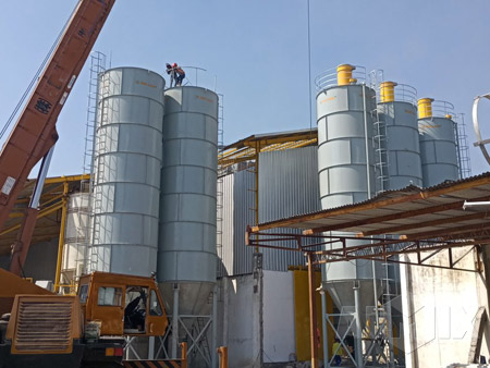 Aimix 30 t/h dry mortar mixing plant in Indonesia