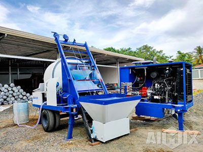 Aimix ABJZ40C Concrete Mixer Pump Working in Philippines