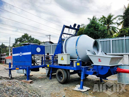 Aimix ABJZ40C Concrete Mixer Pump Working in Philippines