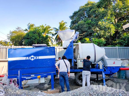 Aimix ABJZ40C Concrete Mixer Pump Working in Philippines