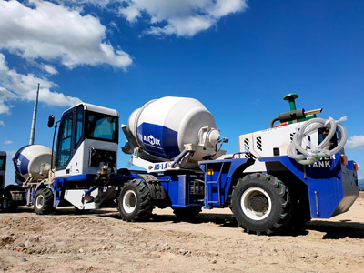 self loading concrete mixer