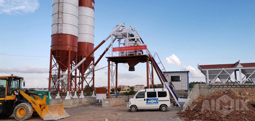 AJ50 Concrete Batching Plant Installed in Pakistan