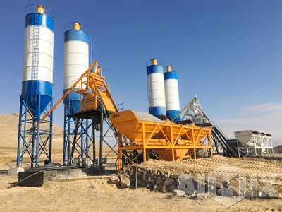 stationary concrete batching plant