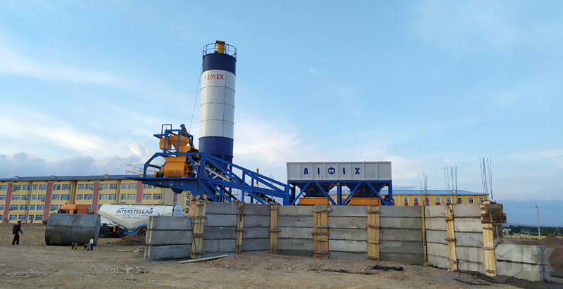 Aimix Concrete Batching Plant For Hospital Project in Uzi