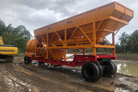 Aimix AJY 35 Mobile Concrete Batching Plant Finished Installation in Indonesia