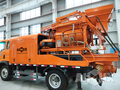 Truck mounted concrete mixer pump