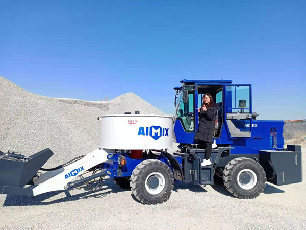 Aimix Self Loading Concrete Pan Mixer Was Worked In Mozambique