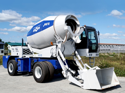 self loading concrete mixer