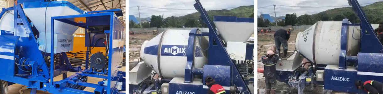 Aimix ABJZ40C Diesel Concrete Mixer Pump Was Sent To East Timor