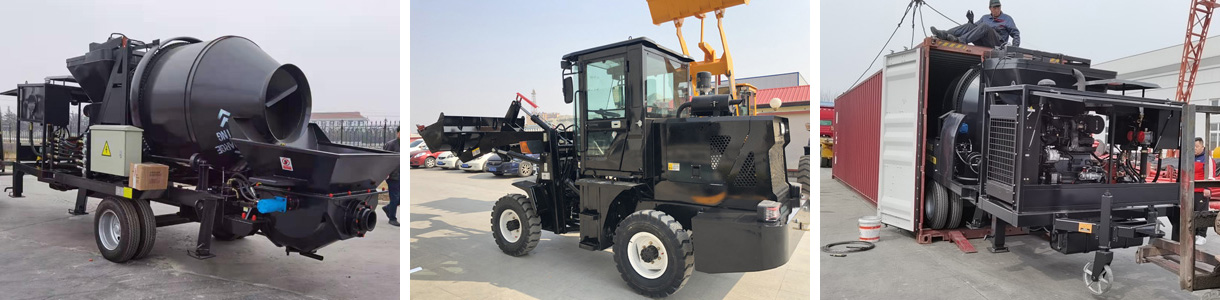 Aimix Diesel Concrete Mixer Pump and Wheel Loader Was Sent To Belize