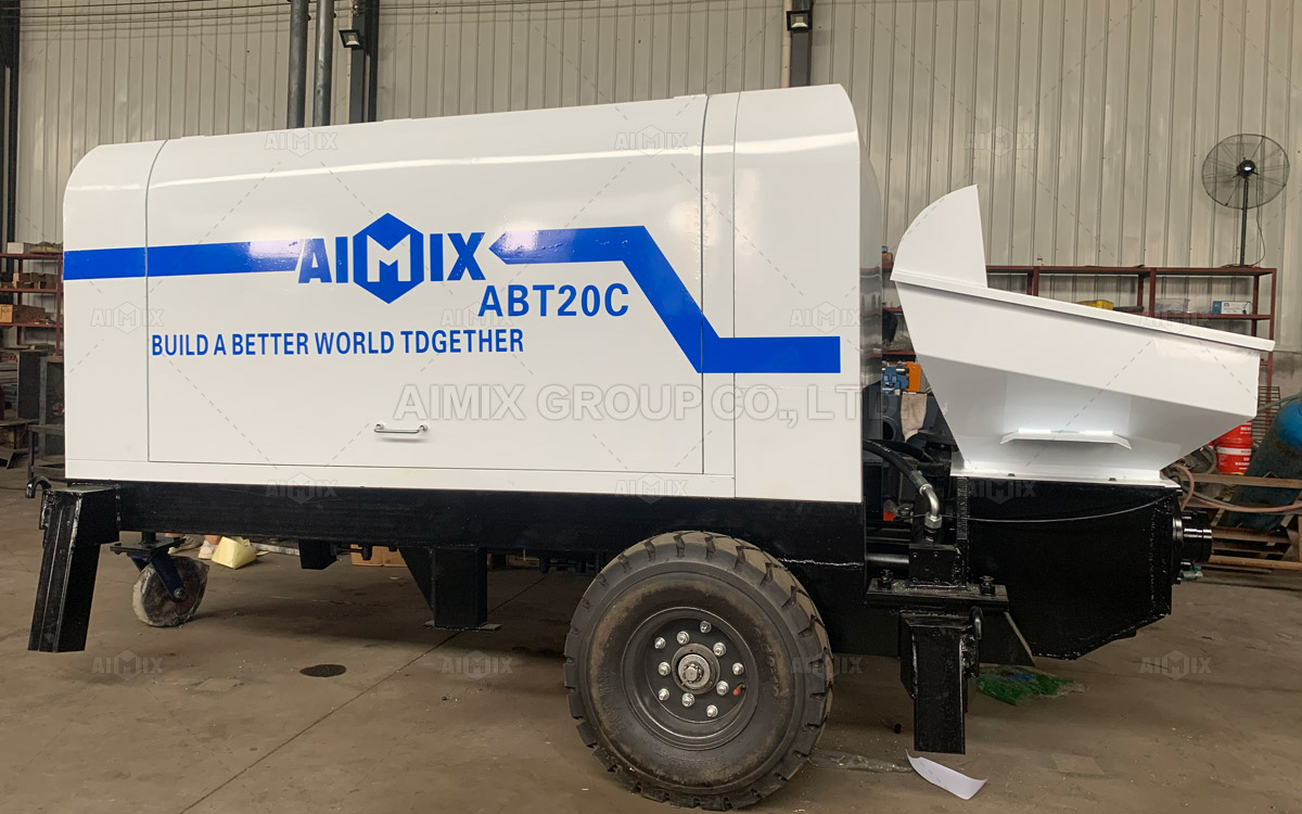 Aimix ABT20C Concrete Trailer Pump Was Shipped To Palembang Indonesia