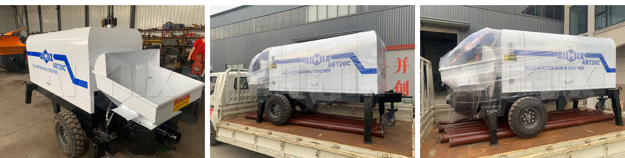 Aimix ABT20C Concrete Trailer Pump Was Shipped To Palembang Indonesia