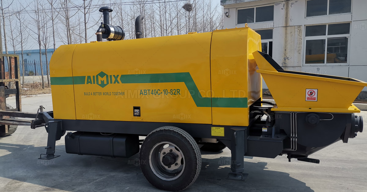 Aimix ABT40C Diesel Concrete Trailer Pump Was In Malaysia