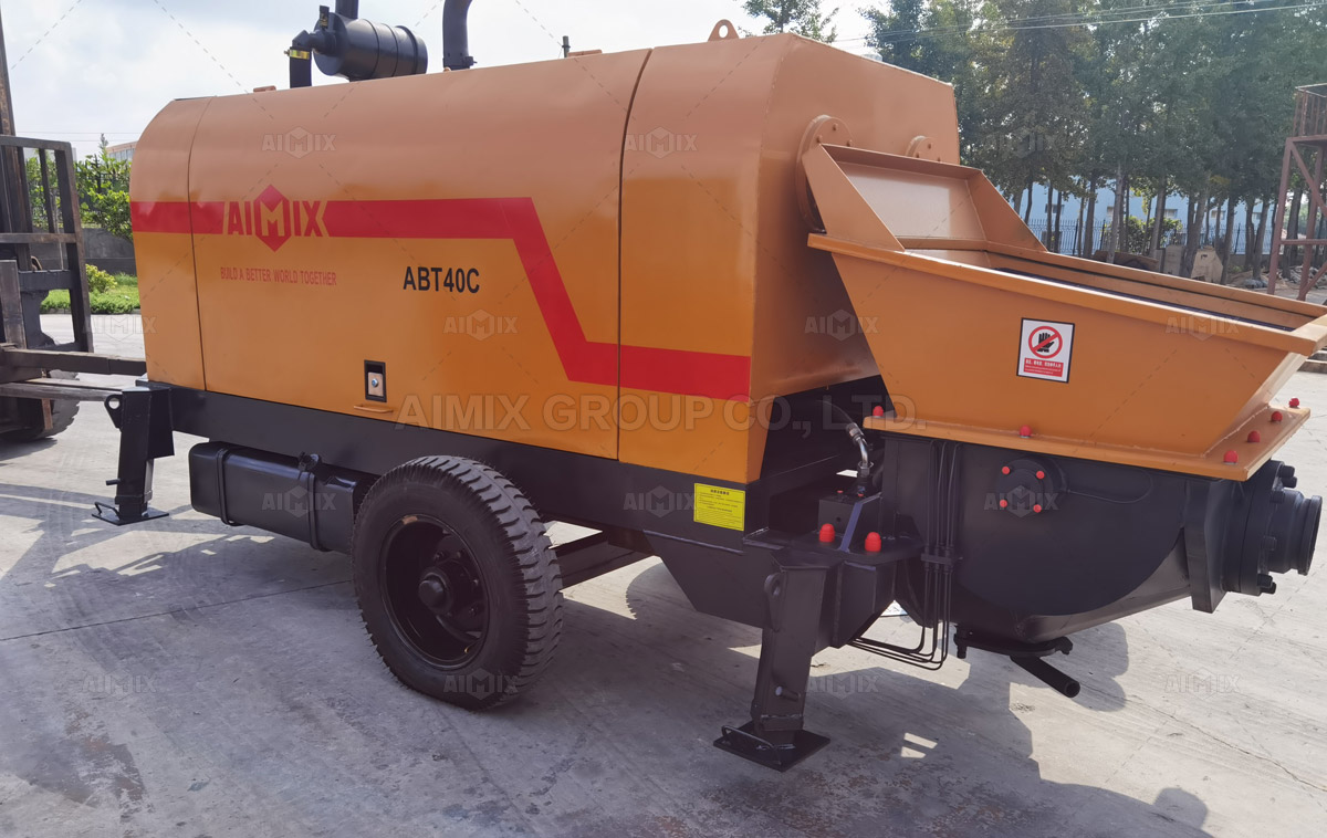 Aimix ABT40C Concrete Trailer Pump Was Shipped To Indonesia