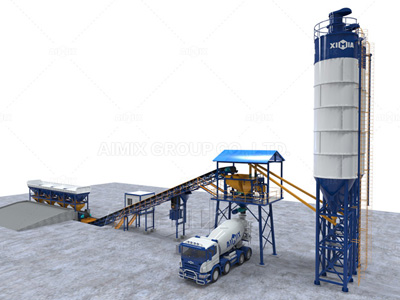 Aimix AJG60 Dry Type Concrete Batching Plant To Guyana