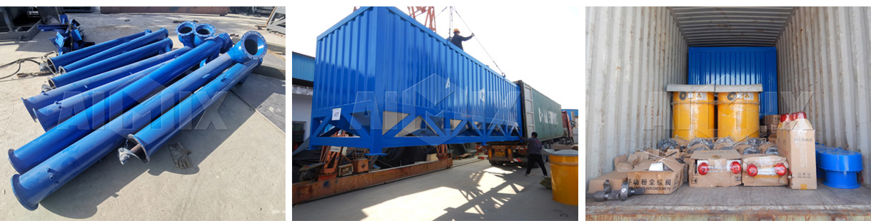 Aimix 40 Tons Horizontal Cement Silo Was Shipped To Indonesia