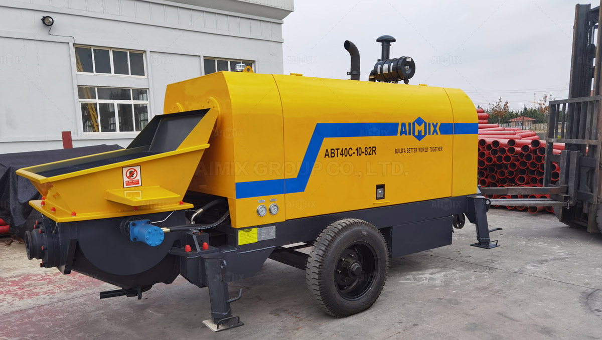 Aimix ABT40C Concrete Trailer Pump Was Shipped To Manila Philippines