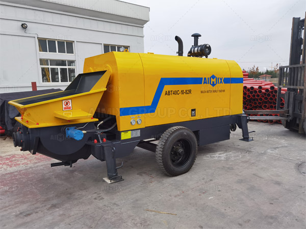 Aimix ABT40C Concrete Trailer Pump Was Shipped To Manila Philippines