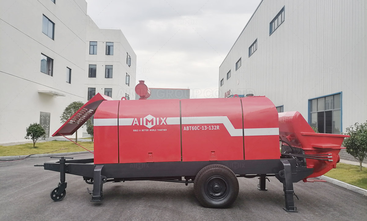 Aimix ABT60C Concrete Trailer Pump Was On The Way To Uganda