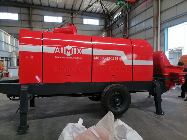 Aimix ABT60C Concrete Trailer Pump Was On The Way To Uganda