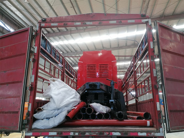 Aimix ABT60C Concrete Trailer Pump Was On The Way To Uganda