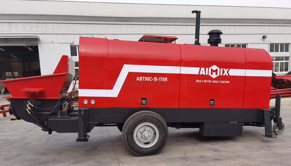 Aimix ABT90C Concrete Trailer Pump Was Transported To Kenya