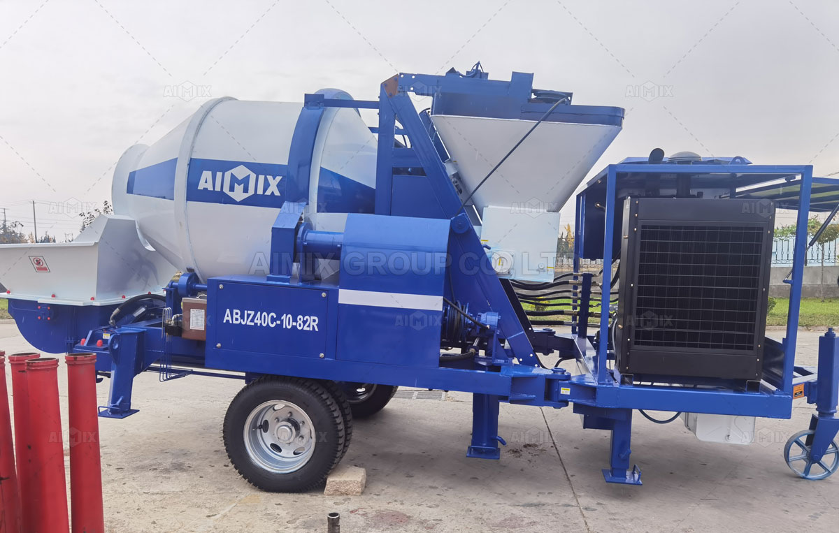 Aimix AJBZ40C Concrete Mixer Pump Was Began To Transported To Dominica