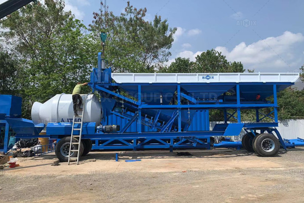 portable concrete batching plant