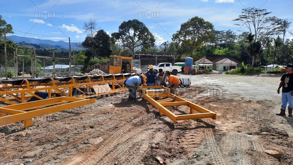 AJ90 Stationary Concrete Batching Plant Was Installed In Indonesia