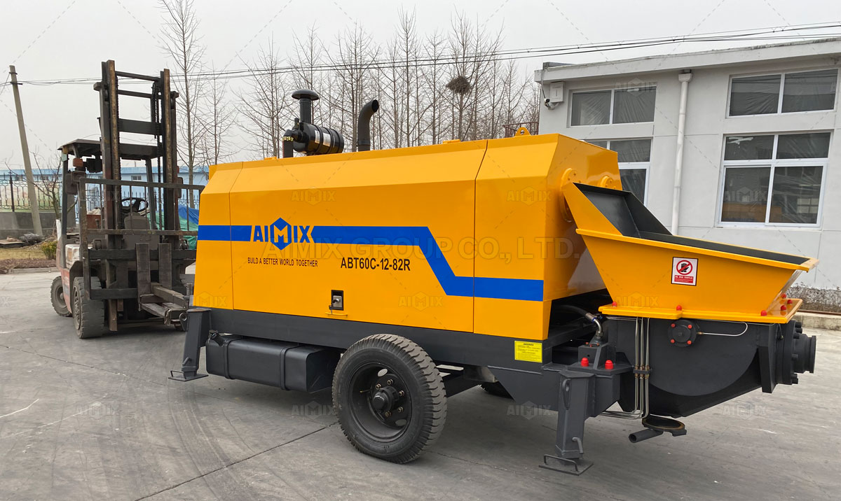 ABT60C Diesel Concrete Trailer Pump Was Shipped To Pakistan