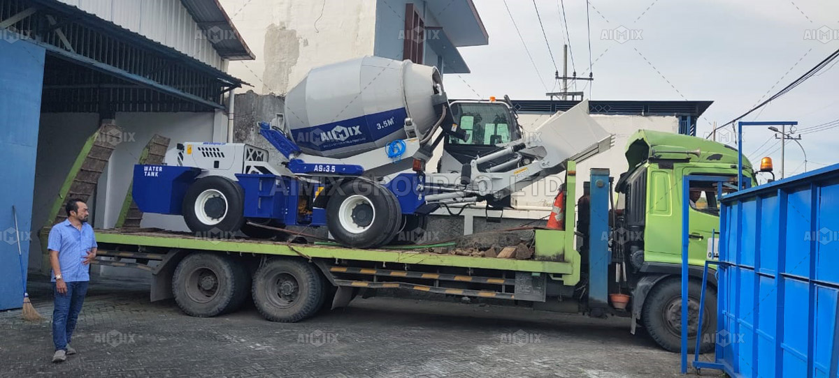 AS3.5 Self Loading Concrete Mixer Was Transported From Indonesia Warehouse