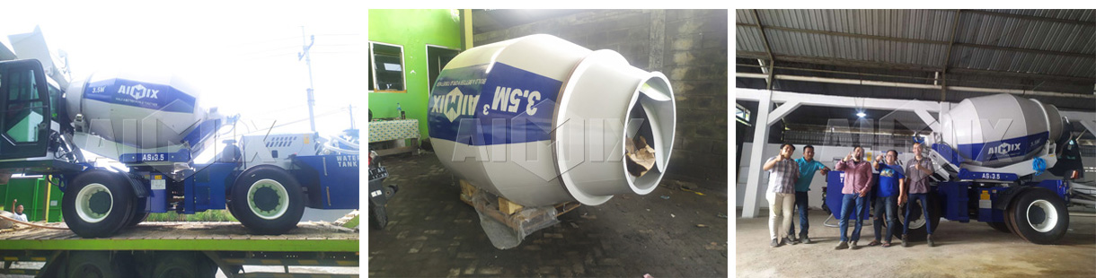 AS3.5 Self Loading Concrete Mixer Was Transported From Indonesia Warehouse