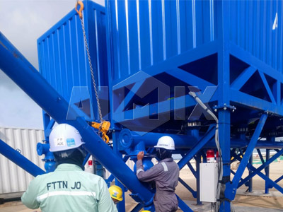 Aimix 40 Tons Horizontal Cement Silo Was Put Into Use In Indonesia