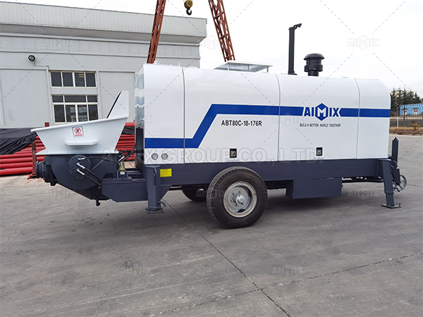 ABT80C Diesel Engine Concrete Trailer Pump Was On The Way To Malaysia