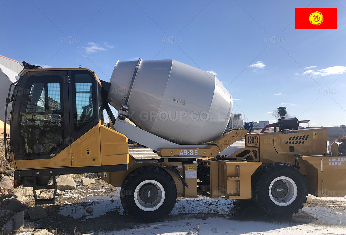 Aimix 3.5 Cum Self Loading Concrete Mixer In Kyrgyzstan