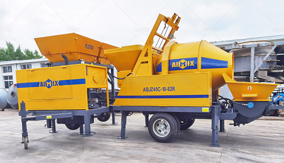 ABJZ40C Concrete Mixer Pump Will Be Used For Road Project In Indonesia