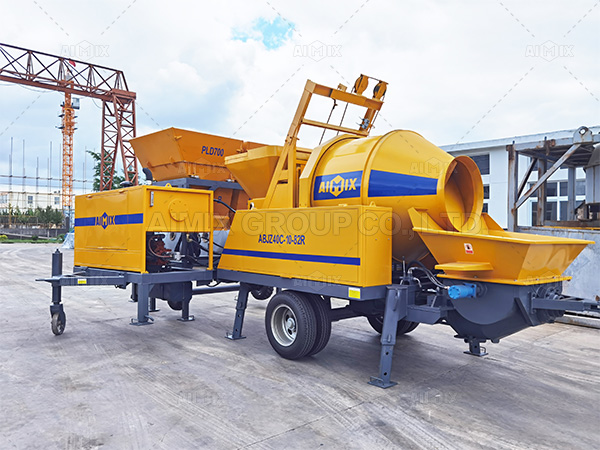 ABJZ40C Concrete Mixer Pump Will Be Used For Road Project In Indonesia