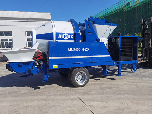 ABJZ40C Concrete Mixer Pump Was Put Into Concrete Production In Manila City Philippines