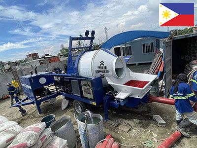 ABJZ40C Concrete Mixer Pump Was Put Into Concrete Production In Manila City Philippines