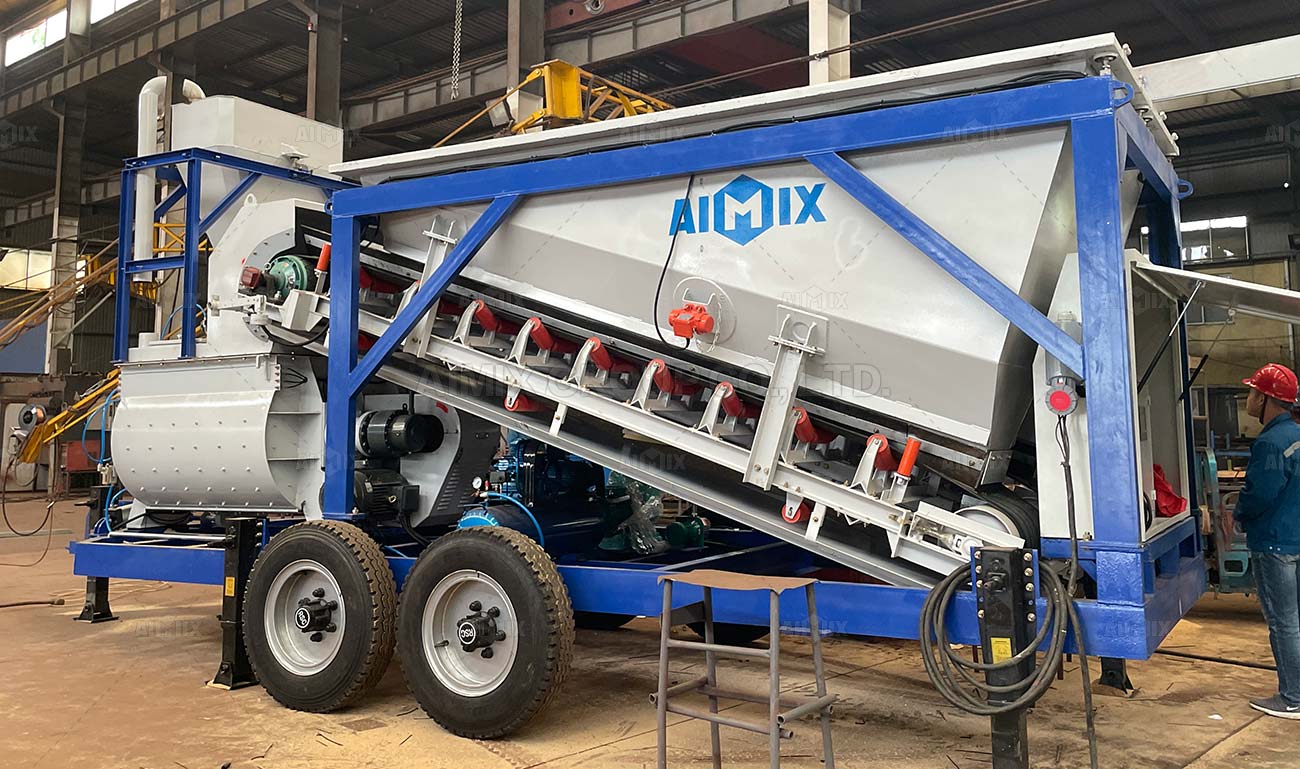 AJSY35 Mobile Concrete Batching Plant Was Shipped to Uganda