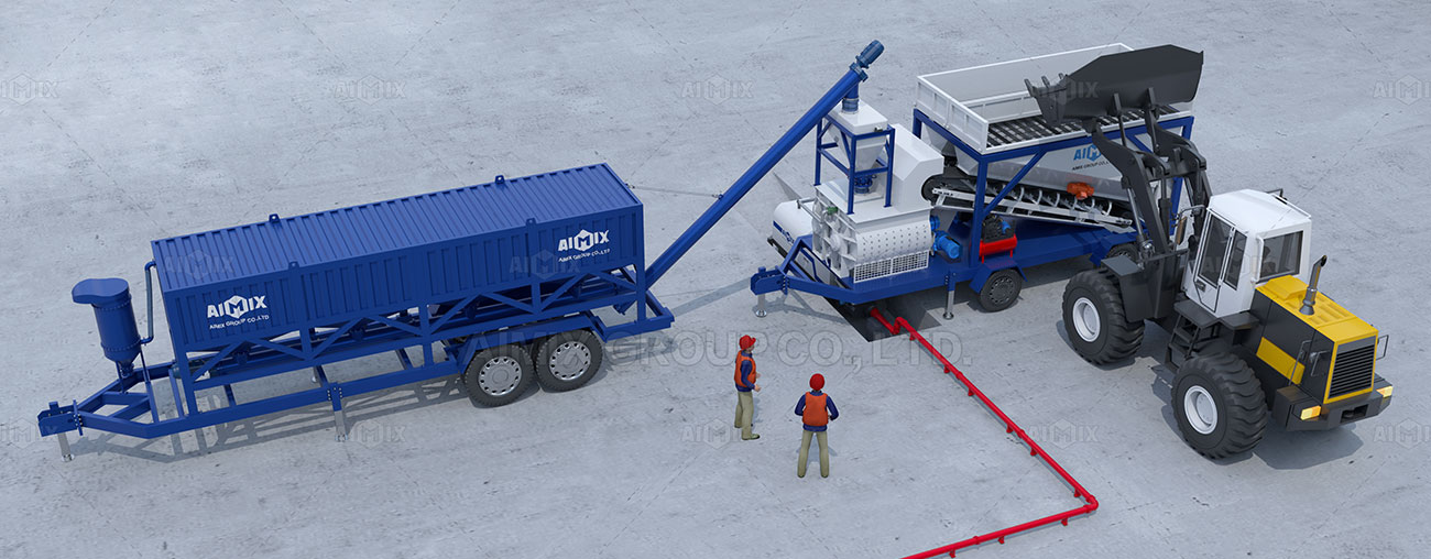 new type mobile concrete batching plant