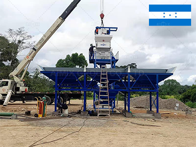 AJ35 Stationary Concrete Batching Plant Was Installed In Honduras