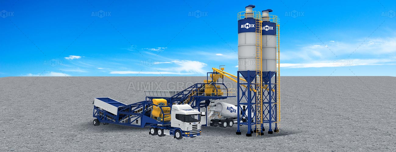 AJY series mobile concrete batching plant