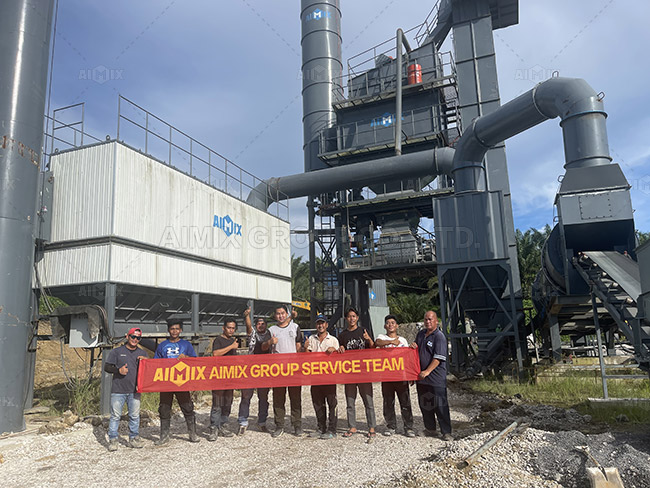 ALQ120 Stationary Asphalt Mixing Plant Was Finshed Installation In Malaysia