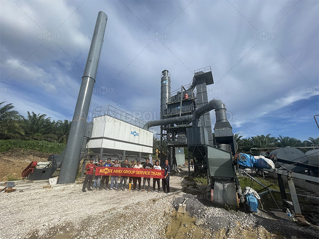 ALQ120 Stationary Asphalt Mixing Plant Was Finshed Installation In Malaysia