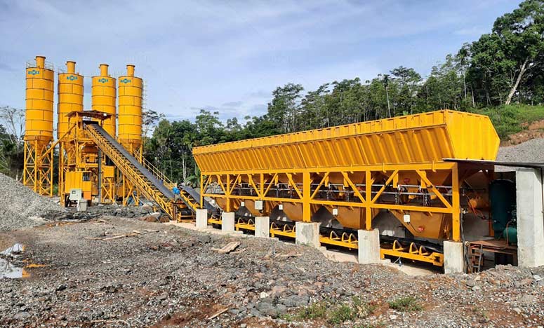 AIMIX AJ90 Concrete Batching Plant Has Shipped to Indonesia