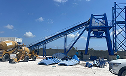 AJ50 Concrete batching Plant Installed in the Dominican Republic