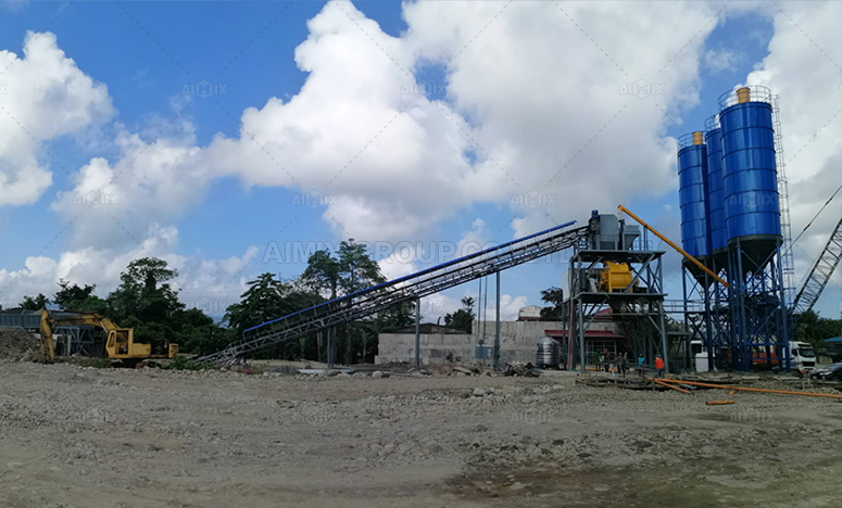 AJ90 Concrete Batching Plant Installed in Indonesia