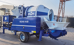 Concrete Mixer with Pump Running Smoothly in Nigeria